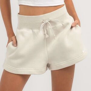 NWT Nike Sportswear Phoenix Fleece Shorts XS Cream High Waisted Cozy